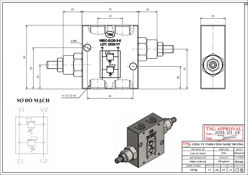 Van Cân Bằng 2 Đầu VBCD-G1/2