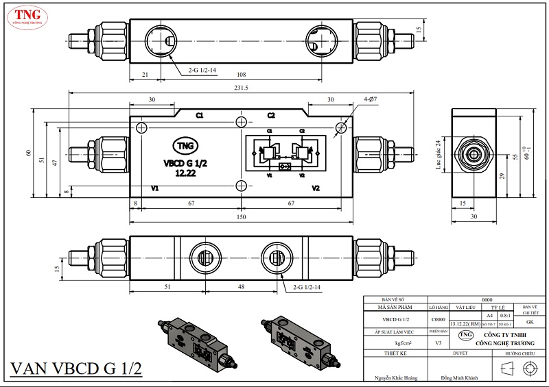 Van Cân Bằng 2 Đầu VBCD-G1/2