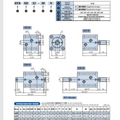 Xy Lanh Thủy Lực Compac - Model HTB - SD,SW