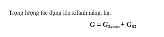 Tính toán đường kính xi lanh nâng hạ sàn trên