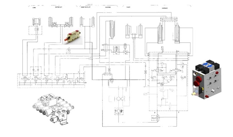 Các loại sơ đồ nguyên lý hệ thống thủy lực