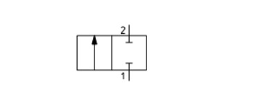 Ký hiệu van 2/2 chiều khí nén 