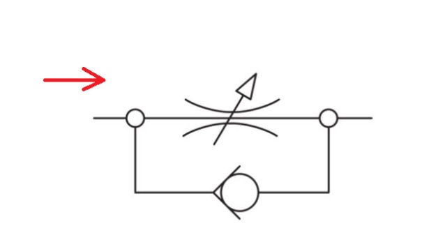 Ký hiệu van tiết lưu 1 chiều:
