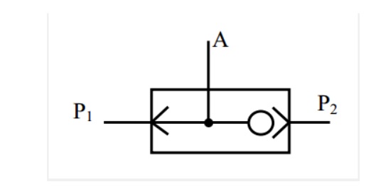 Ký hiệu van logic OR khí nén
