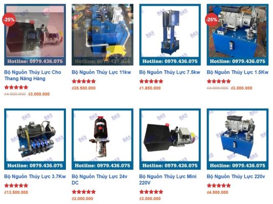 Các loại bộ nguồn thủy lực
