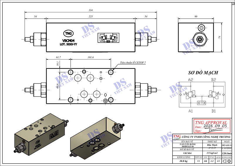 Van cân bằng modul 04 - VCM 04