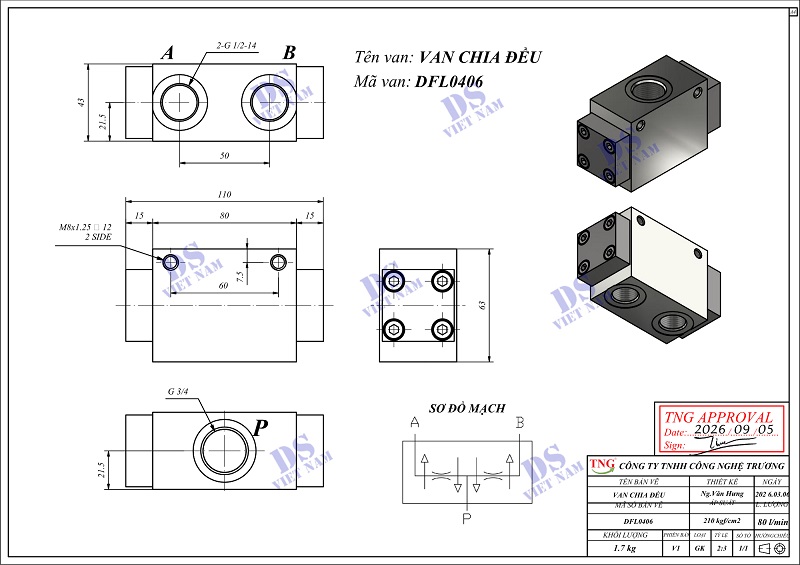 Ưu điểm của van chia đều dạng piston DFL0406